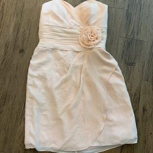 Strapless pink dress
